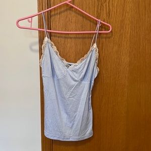 SHEIN- light blue lace tank top. Size S